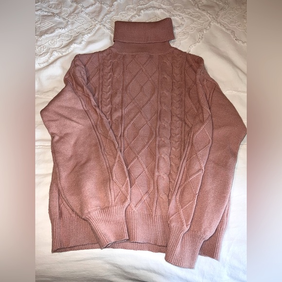 Lulus Cable Knit Turtleneck Sweater - Picture 2 of 2